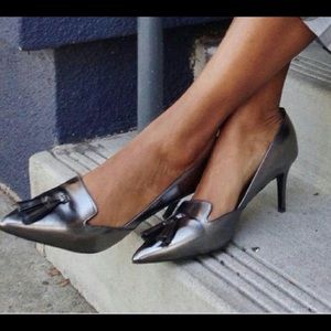 Banana Republic Silver Tassel Heels
